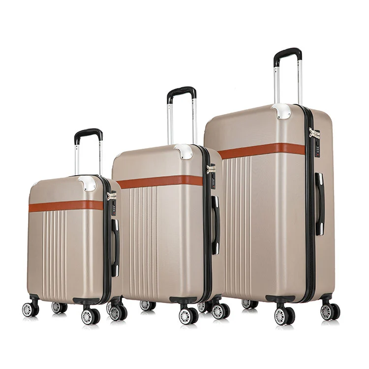 Bagasi Retro ABS Bertali Kulit Imitasi